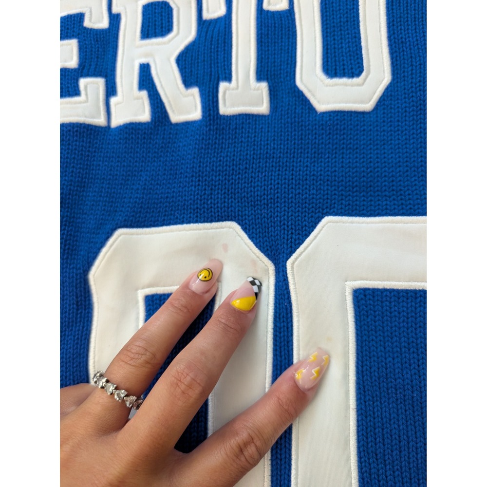 Marq The Label Puerto Rico Knit Jersey Sweater Blue Red White Mens Large 00 - Picture 4 of 9